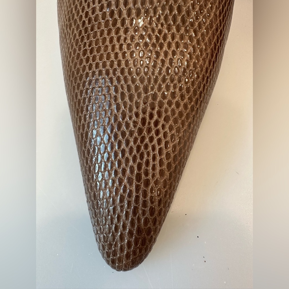 TANIA SPINELLI  Brown Snakeskin-Embossed Heels - Picture 6 of 9
